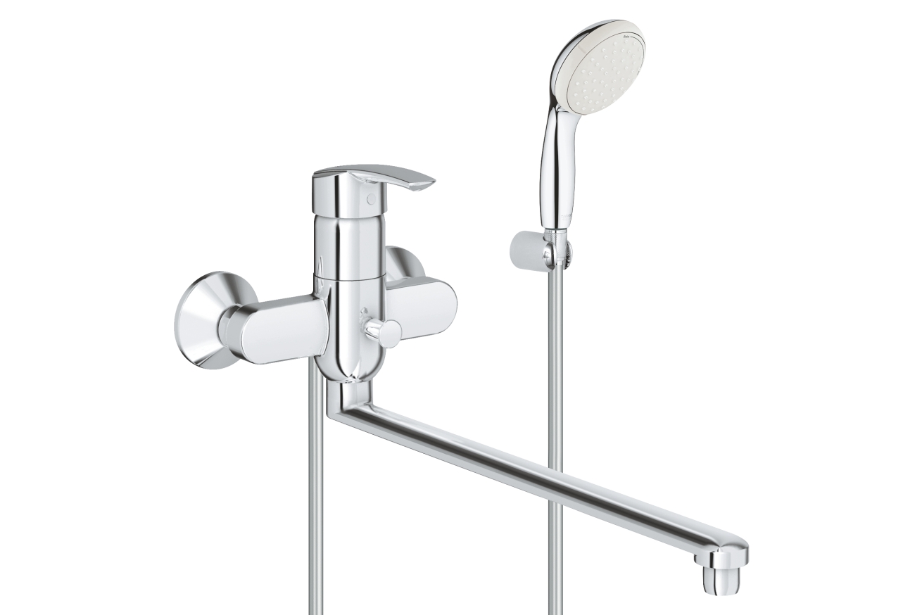 Смеситель для ванны GROHE Multiform универсальный, с душевым гарнитуром, хром (3270800A)