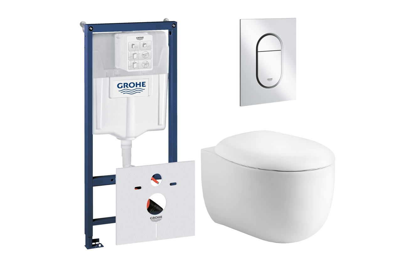 Комплект инсталляции GROHE NW0145/S с унитазом Aquatek АЛЬТАИР и сиденьем с микролифтом (NW0164)