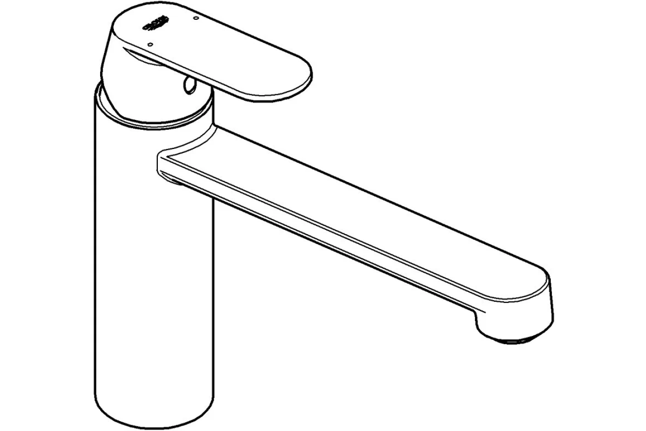 Смеситель для кухни GROHE Eurosmart Cosmopolitan, суперсталь (30193DC0)