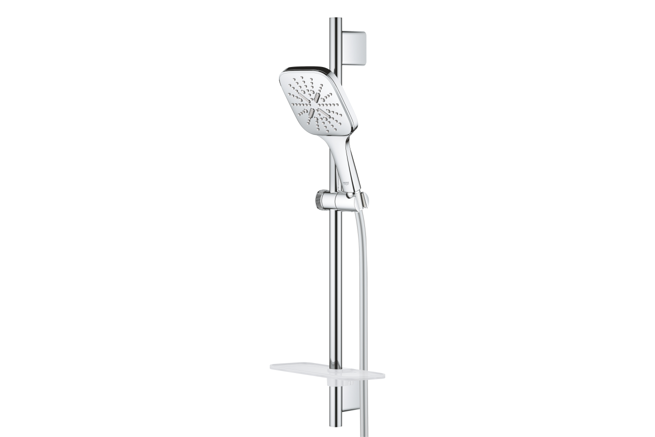 Душевой гарнитур GROHE Rainshower SmartActive 130 Cube, 3 вида струй, хром (26583000)