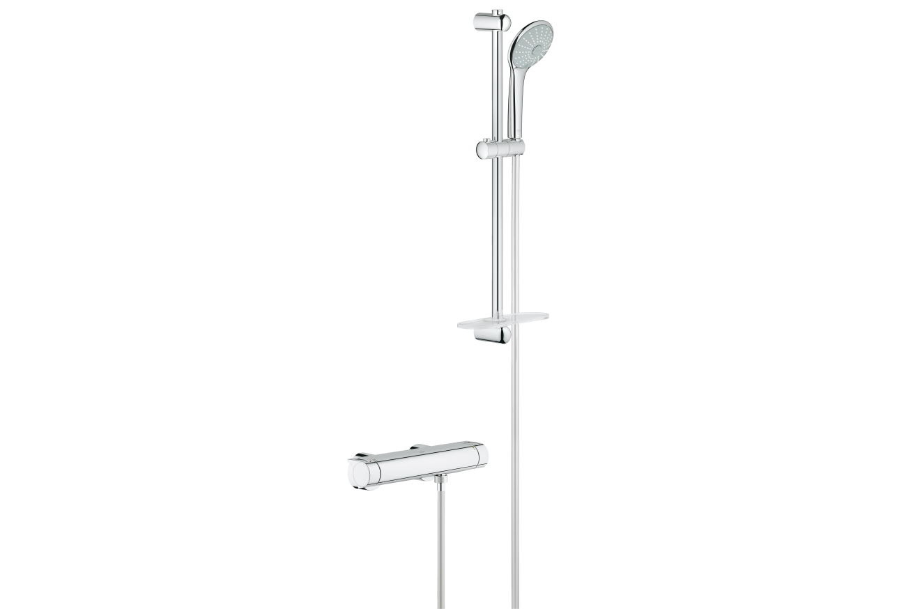 Термостат для душа GROHE Grohtherm 2000 с душевым гарнитуром, хром (34195001)
