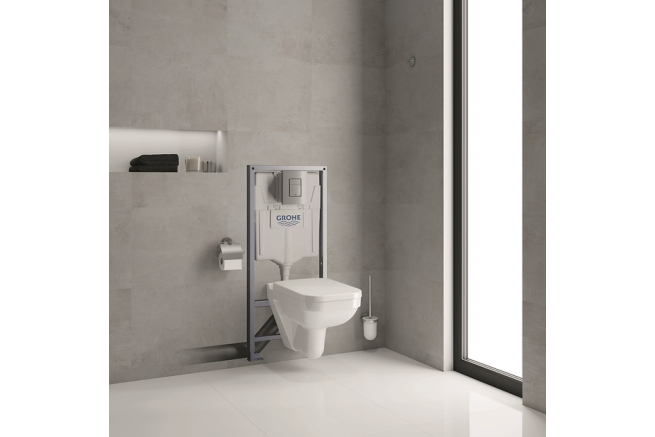 Комплект инсталляции GROHE Solido 4 в 1 с подвесным унитазом и сиденьем (39552000)