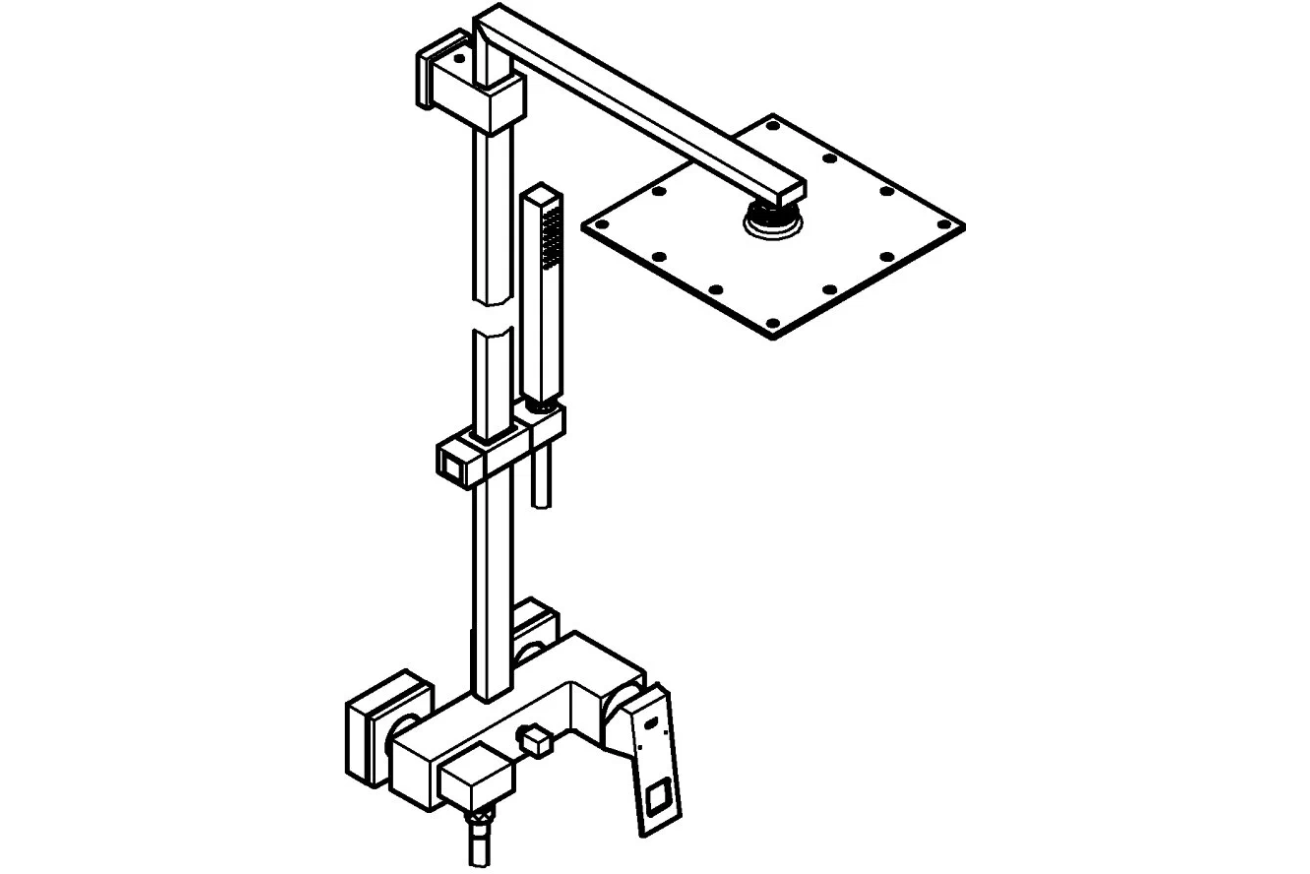 Душевая система GROHE Euphoria Cube 230 со смесителем для душа, хром (23147001)