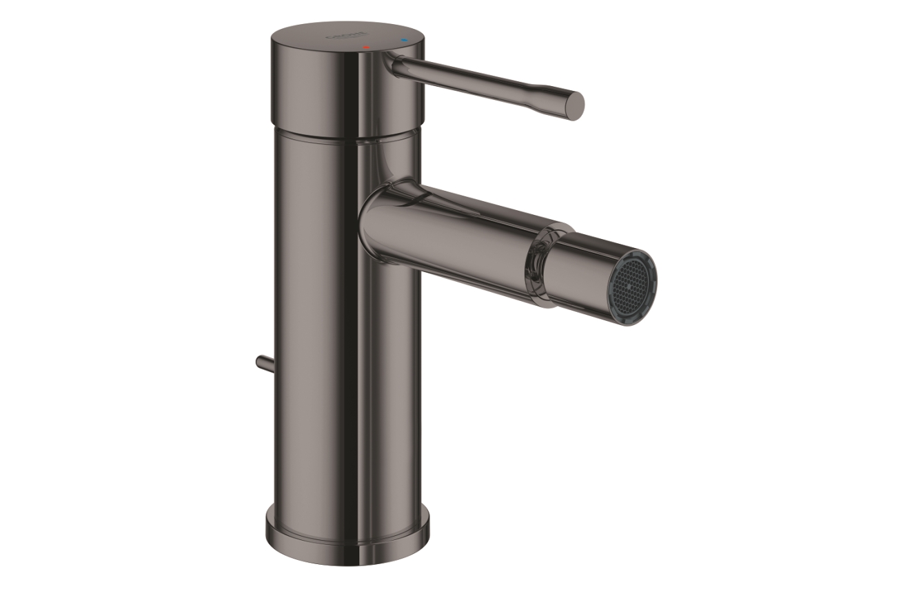 Смеситель для биде GROHE Essence с донным клапаном, темный графит глянцевый (24178A01)