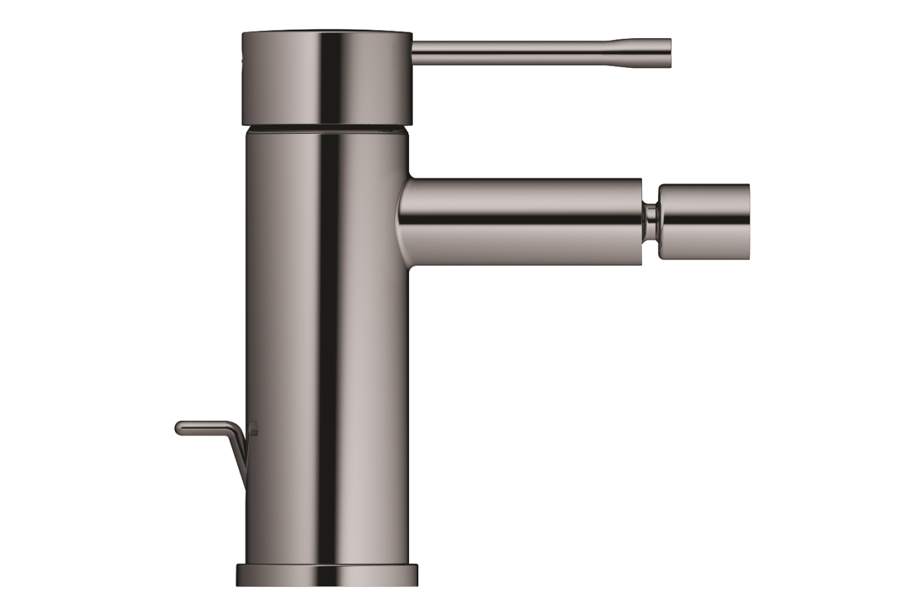 Смеситель для биде GROHE Essence с донным клапаном, темный графит глянцевый (24178A01)