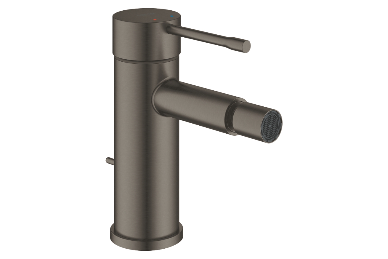 Смеситель для биде GROHE Essence с донным клапаном, темный графит матовый (24178AL1)