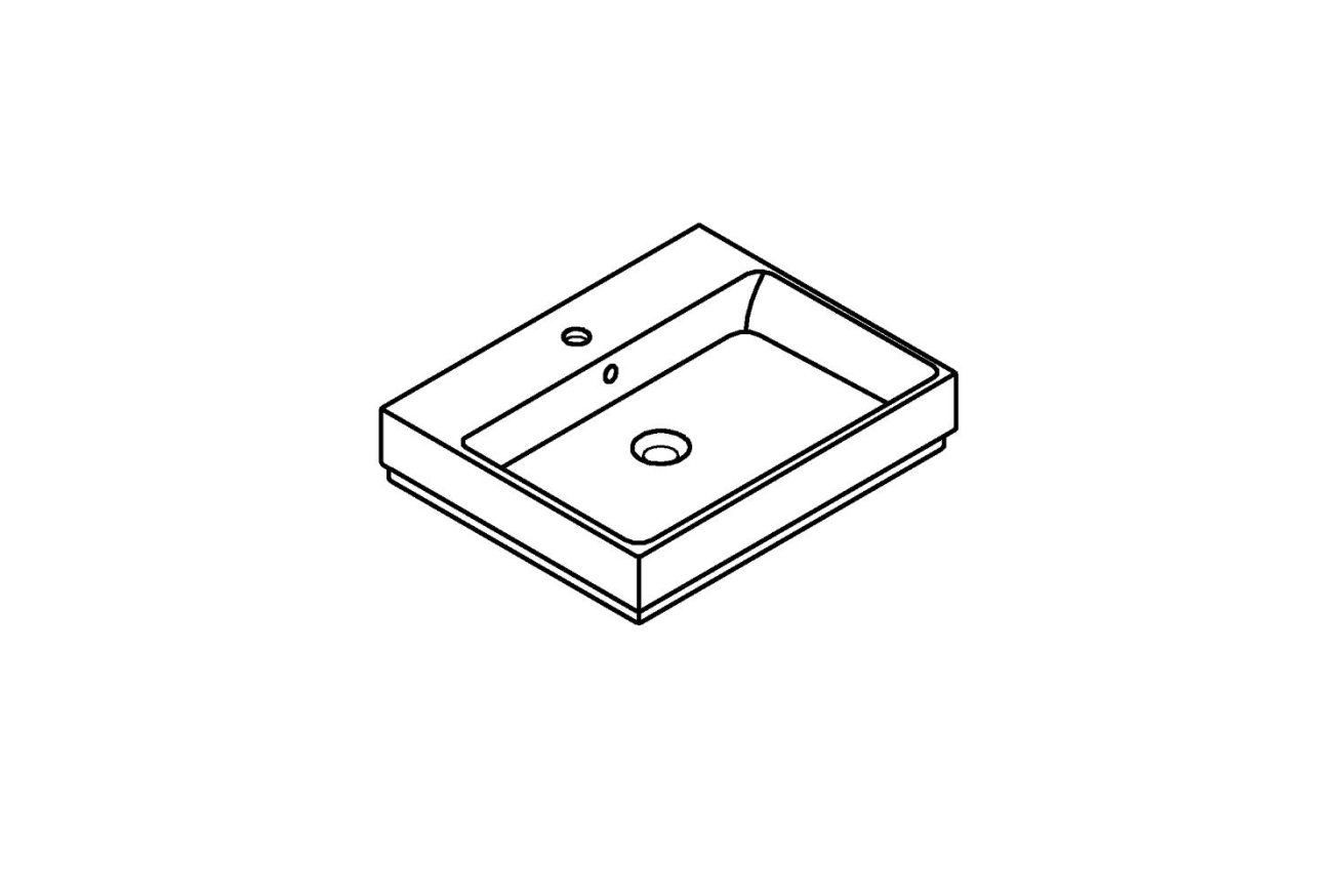 Раковина накладная GROHE Cube Ceramic 60 см, альпин-белый (3947700H)