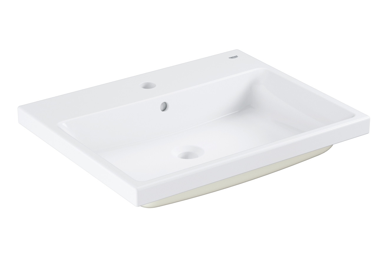 Раковина GROHE Cube Ceramic полувстраиваемая 60 см, альпин-белый (3947900H)