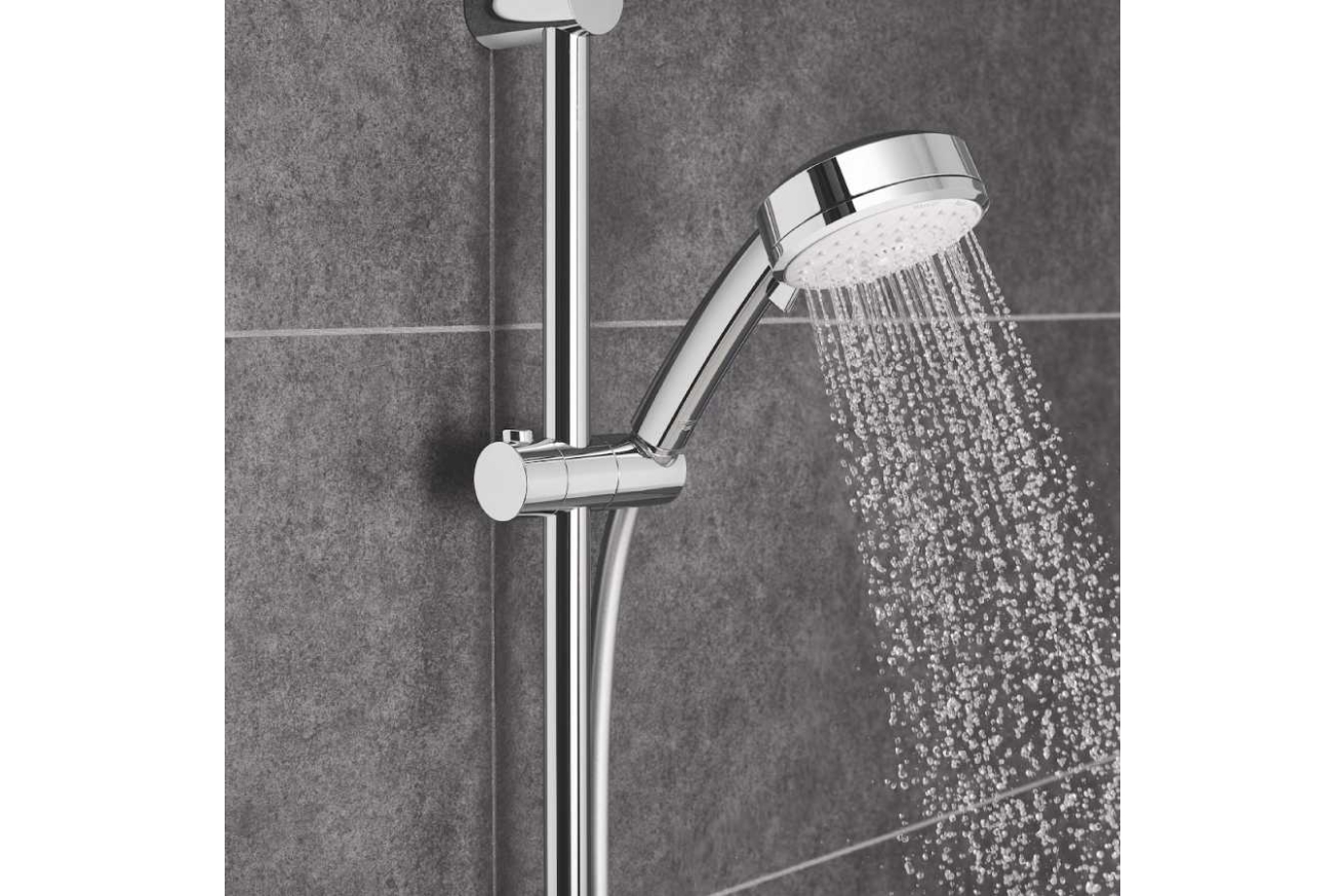 Душевой гарнитур GROHE Tempesta Cosmopolitan 100 с мыльницей, 3 режима струи, душевая штанга 600 мм, 9,5 л/мин, хром (27929002)