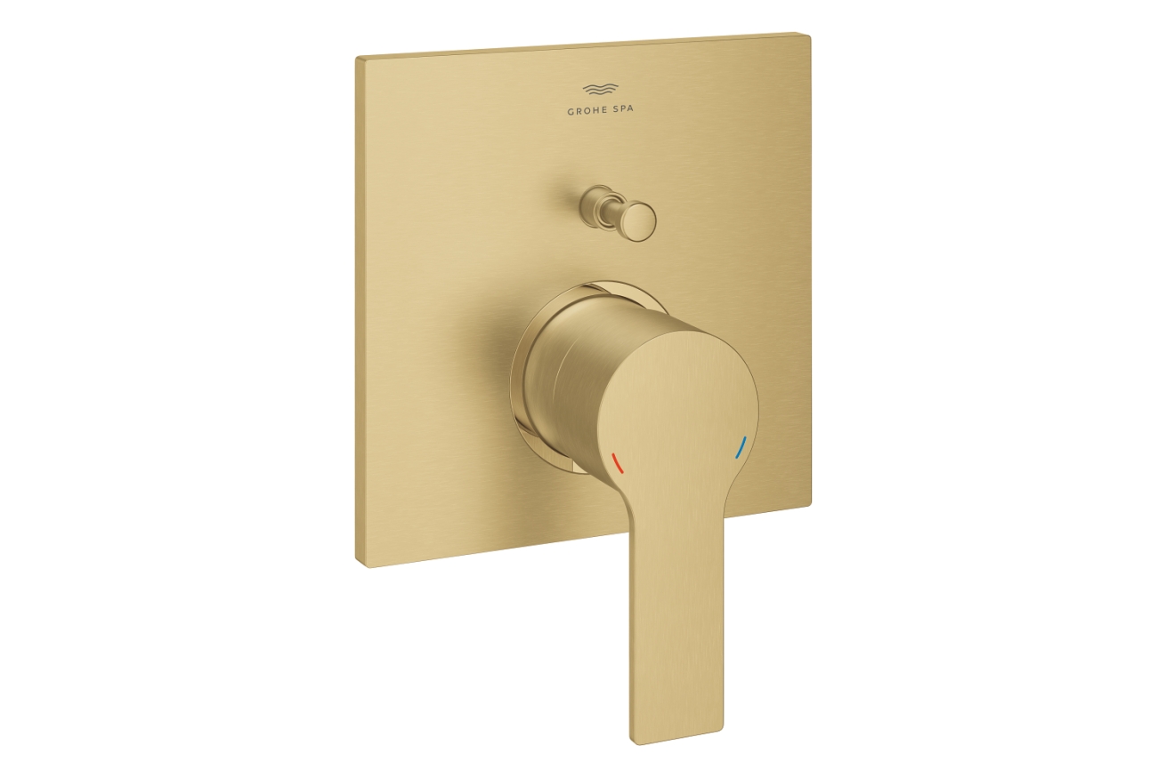 Внешняя часть смесителя для ванны GROHE Allure скрытого монтажа на 2 потребителя, квадратная, холодный рассвет матовый (19315GN1)