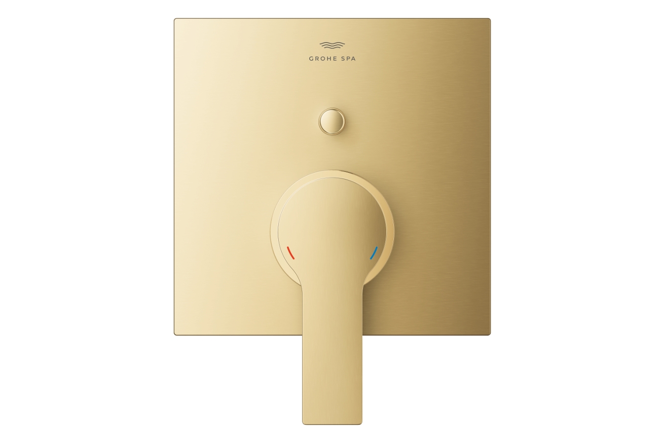 Внешняя часть смесителя для ванны GROHE Allure скрытого монтажа на 2 потребителя, квадратная, холодный рассвет матовый (19315GN1)