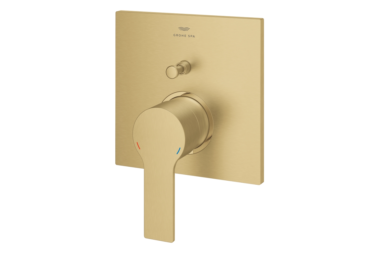 Внешняя часть смесителя для ванны GROHE Allure скрытого монтажа на 2 потребителя, квадратная, холодный рассвет матовый (19315GN1)