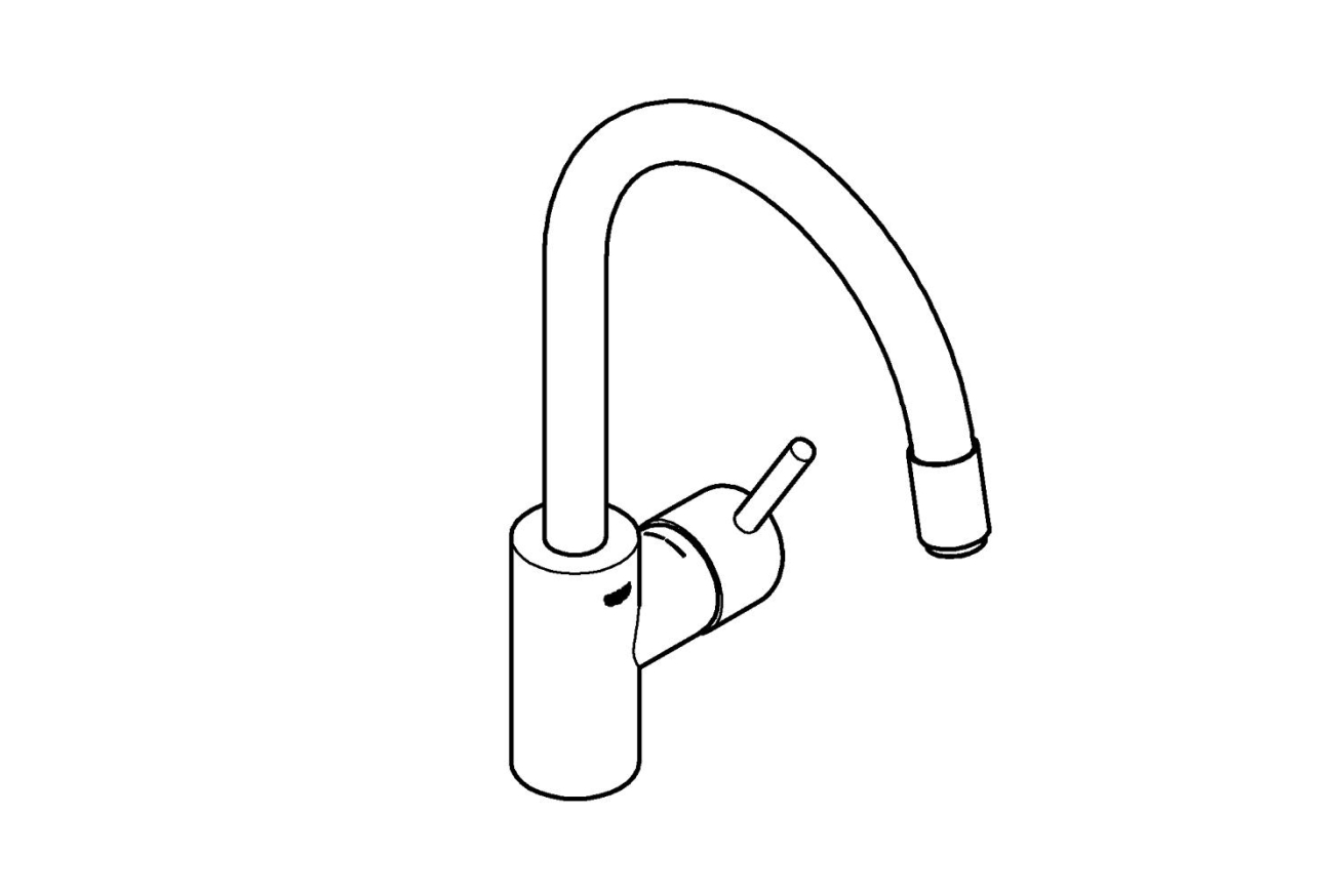 Смеситель для кухни GROHE Concetto с вытяжным изливом, хром (32663003)