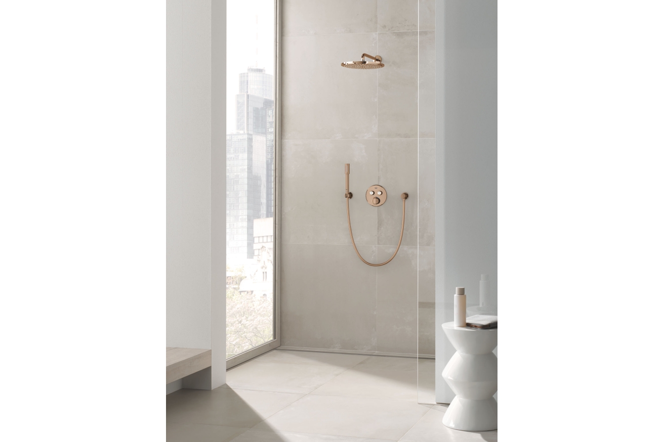 Верхний душ GROHE Rainshower Cosmopolitan 310, 8 л/мин, 1 режим, 380 мм, теплый закат глянец (26066DA0)
