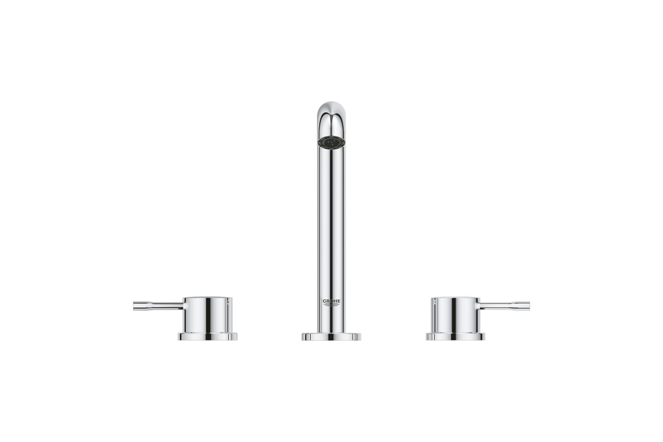 Смеситель для раковины GROHE Essence на 3 отверстия с донным клапаном, M-size, хром (20296001)