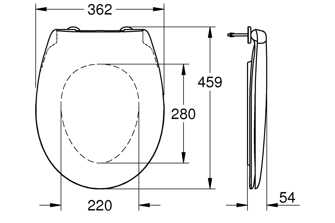 Унитаз подвесной GROHE Bau Ceramic с сиденьем с микролифтом (NW0105)