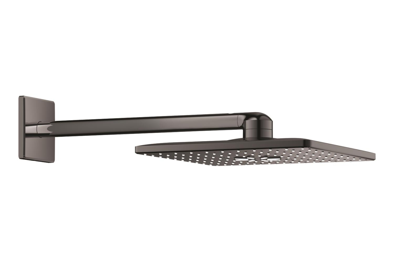 Верхний душ GROHE Rainshower SmartActive 310 Cube, 2 режима, 430 мм, темный графит глянцевый (26479A00)