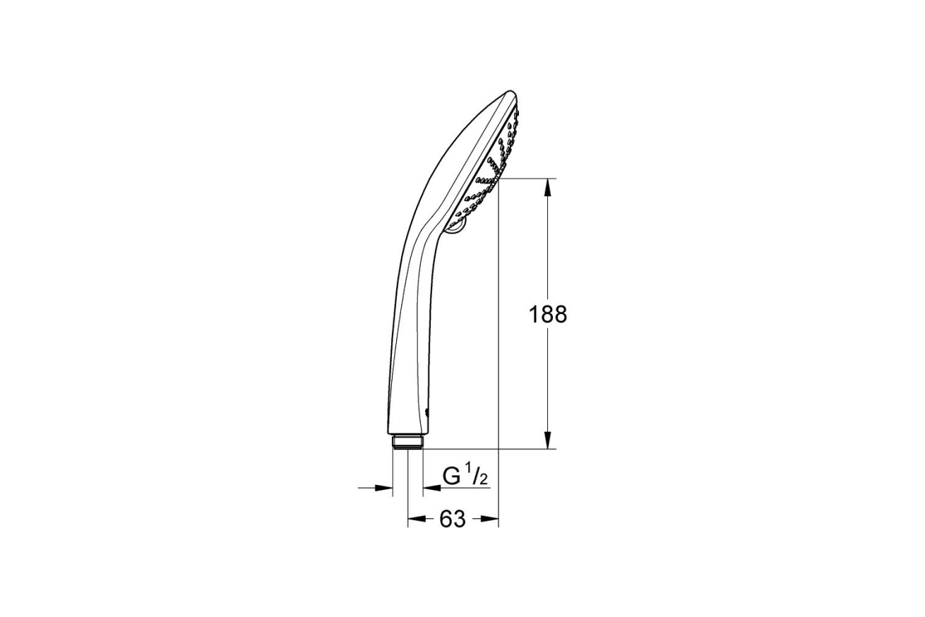 Ручной душ GROHE Vitalio Joy Massage, 2 режима, хром (27319000)
