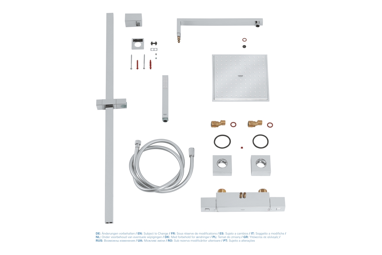 Душевая система GROHE Euphoria Cube System 230 с термостатом для душа, хром (26087000)