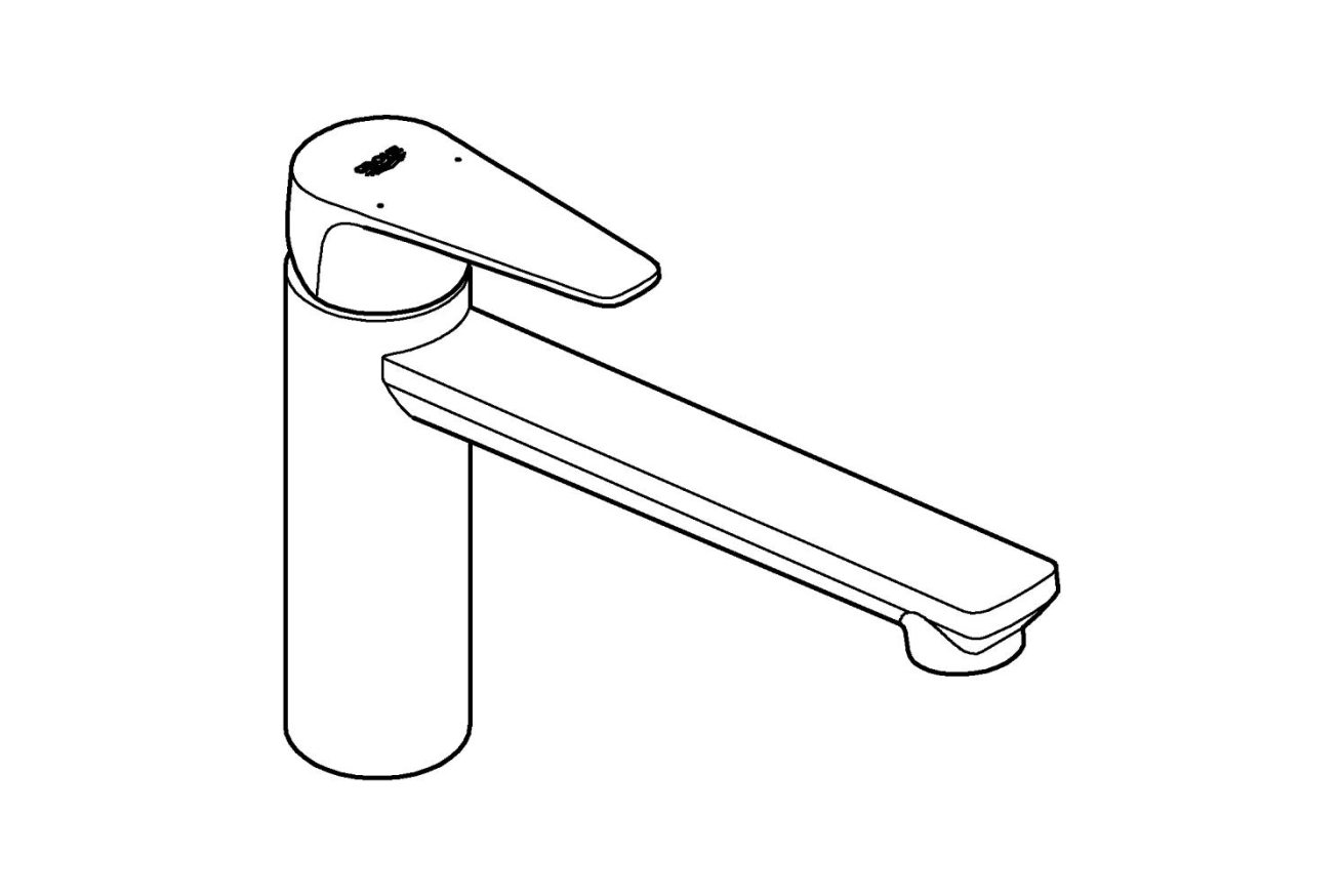 Смеситель для кухни GROHE BauEdge, хром (31693000)