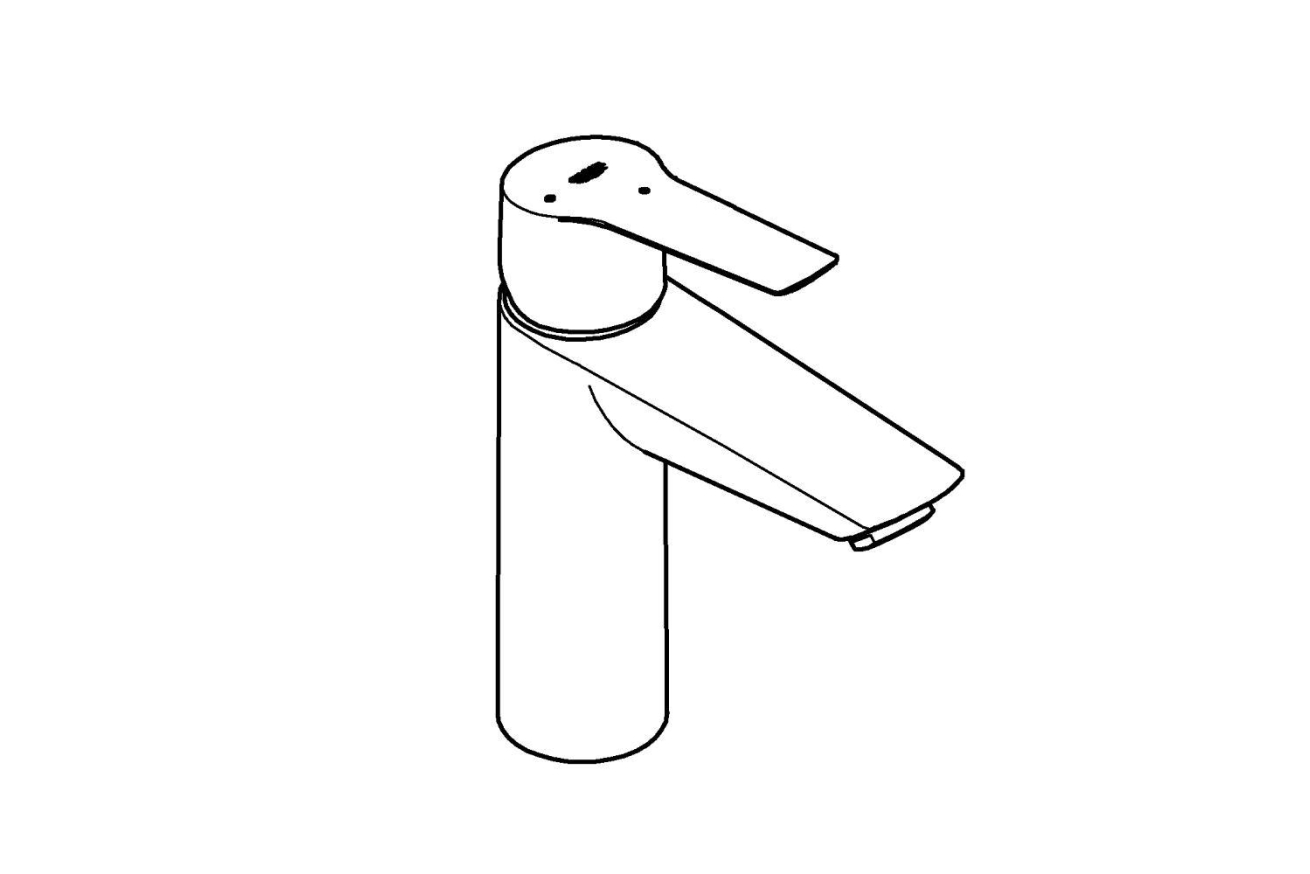 Смеситель для раковины GROHE Start QuickFix с нажимным донным клапаном, M-Size, хром (23746002)