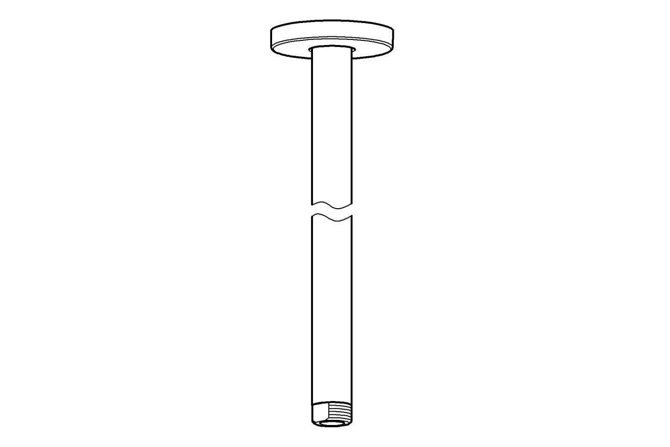 Душевой кронштейн потолочный GROHE Rainshower, 296 мм, хром (28492000)