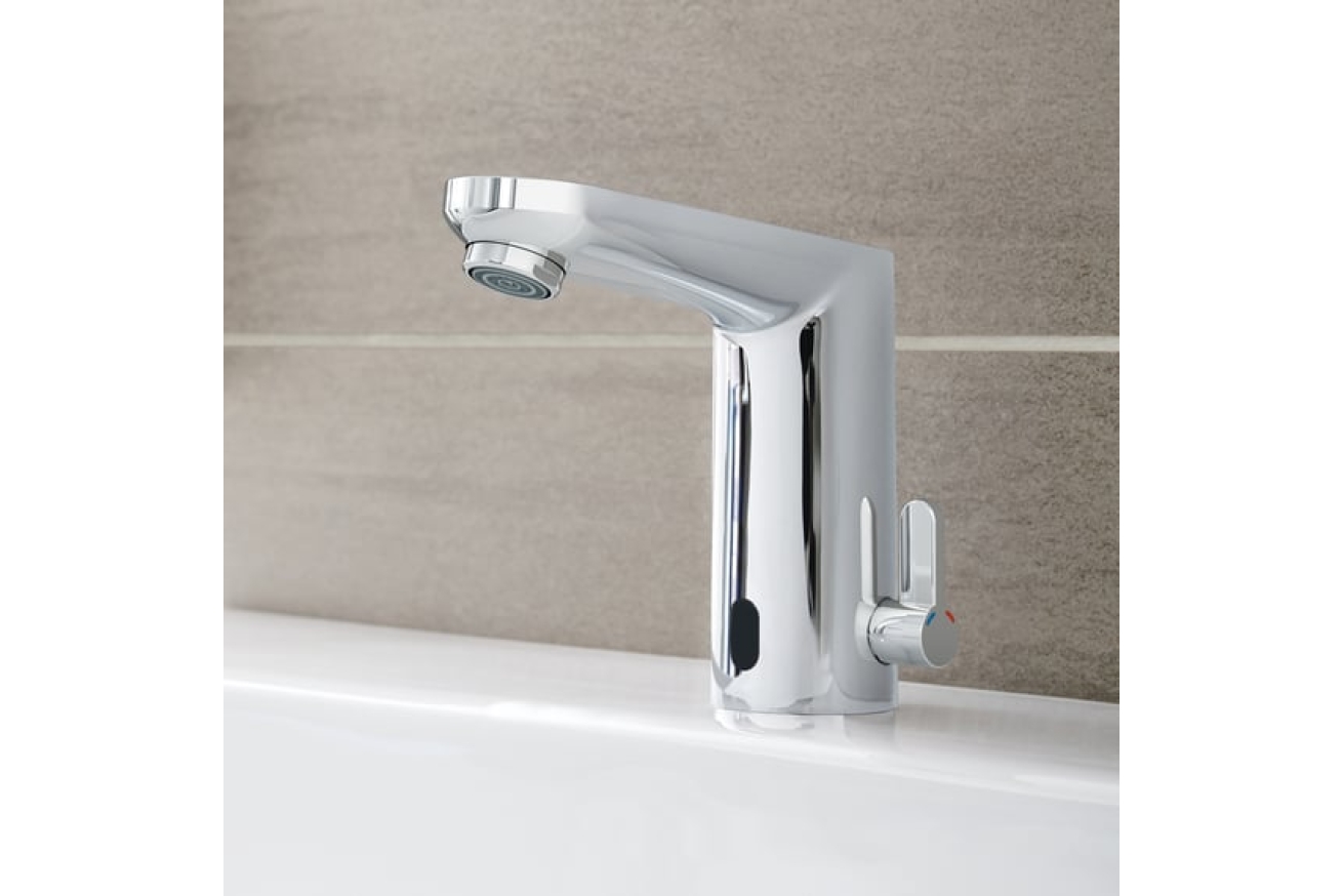 Кран для раковины GROHE Eurosmart Cosmopolitan E Bluetooth инфракрасный, без функции смешивания, хром (36413000)