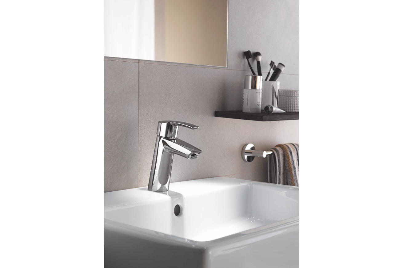 Смеситель для раковины GROHE Start со средним изливом, донный клапан, хром (23455000)