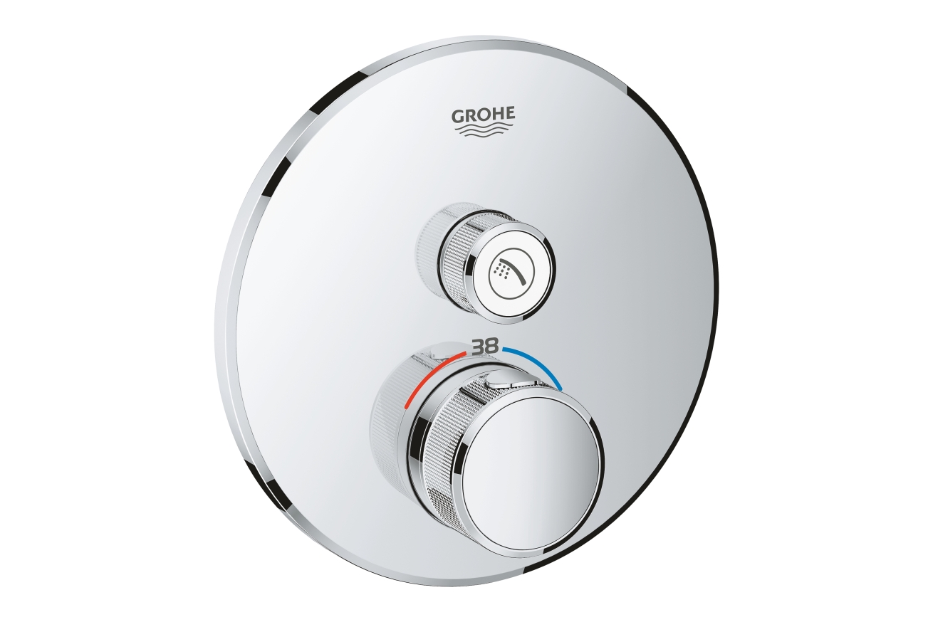 Внешняя часть термостата для душа GROHE Grohtherm SmartControl на 1 потребителя, хром (29118000)