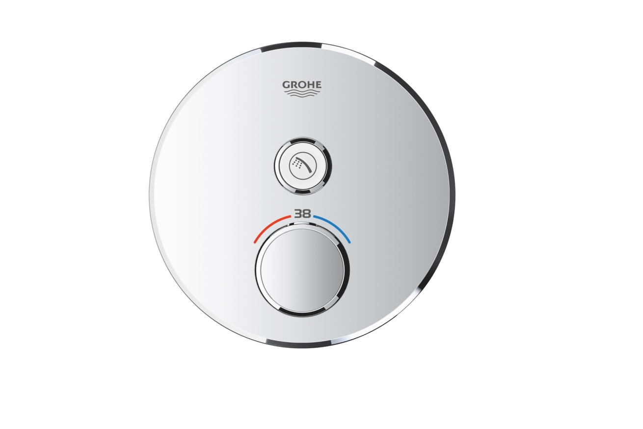 Внешняя часть термостата для душа GROHE Grohtherm SmartControl на 1 потребителя, хром (29118000)