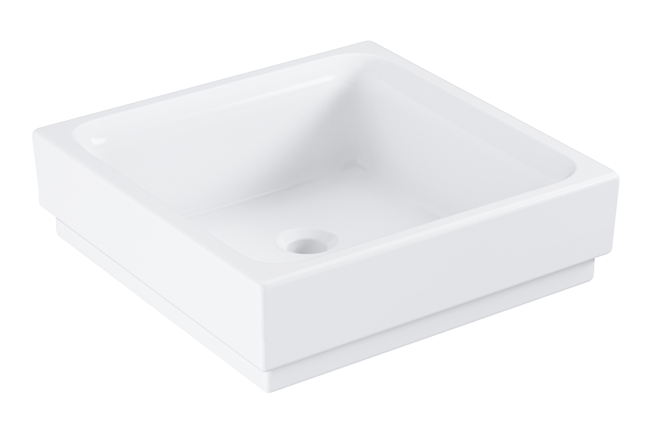 Раковина GROHE Cube Ceramic, свободностоящая, без перелива 40 см, альпин-белый (3948200H)