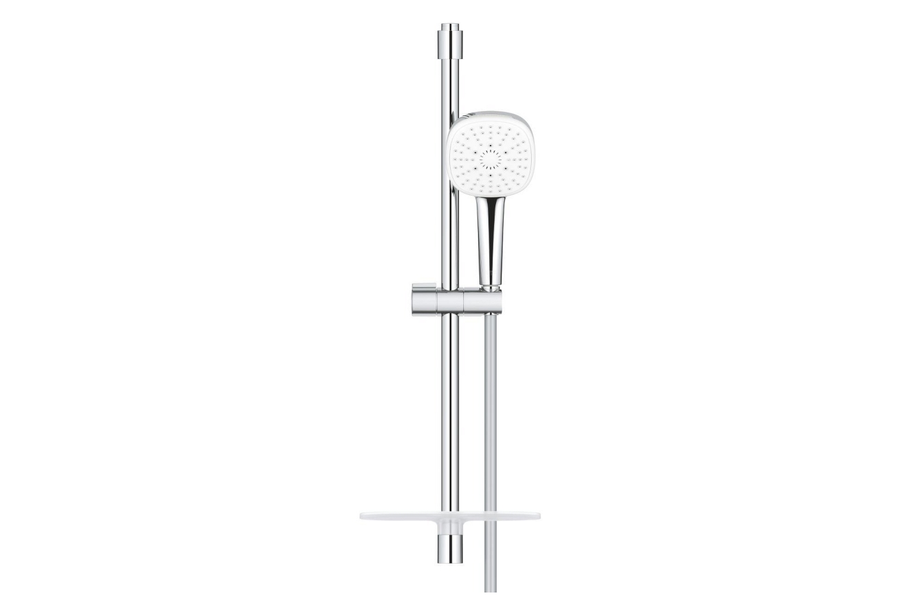 Душевой гарнитур GROHE Tempesta Cube 110 с мыльницей, 3 режима струи, душевая штанга 600 мм, 13,5 л/мин, хром (27929003)