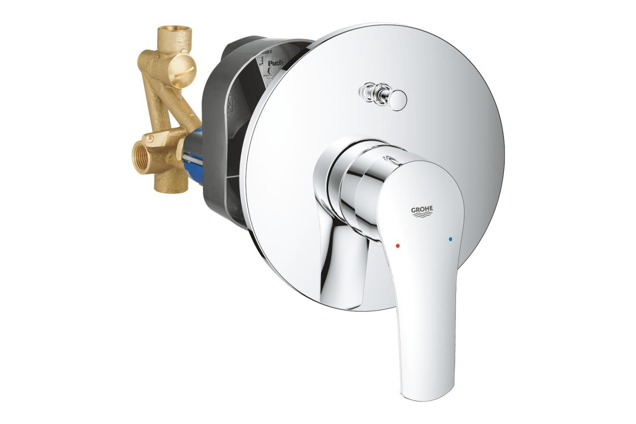 Готовый комплект для ванны GROHE Eurosmart скрытого монтажа, с ручным и верхним душем, хром (NB0062)