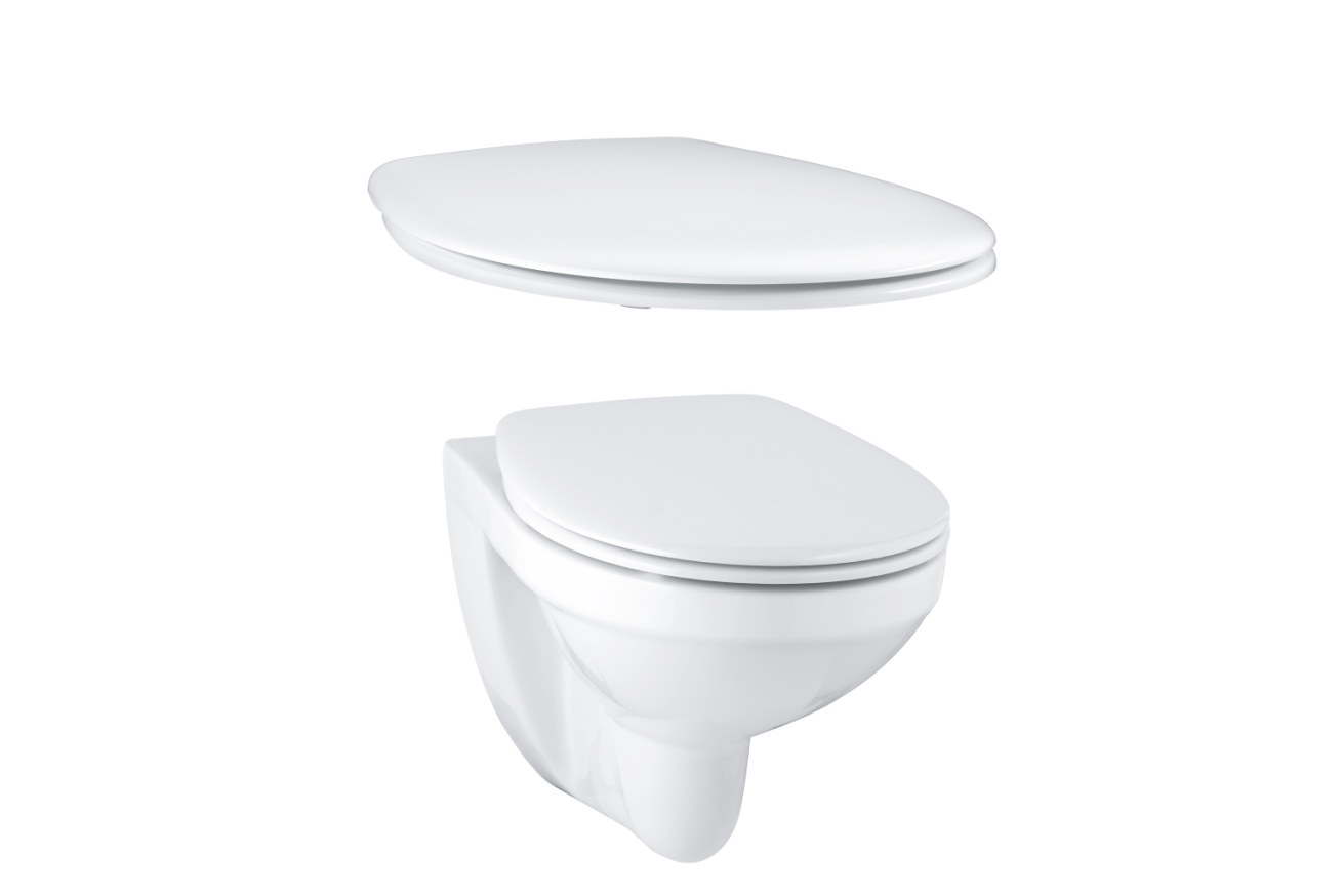 Унитаз подвесной ободковый Grohe Bau Ceramic с сиденьем с микролифтом (NW0110)
