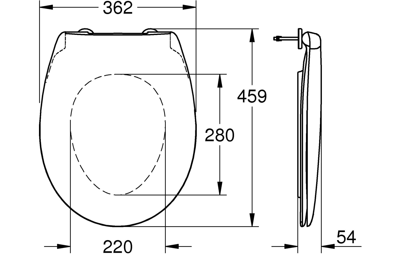 Унитаз подвесной ободковый Grohe Bau Ceramic с сиденьем с микролифтом (NW0110)