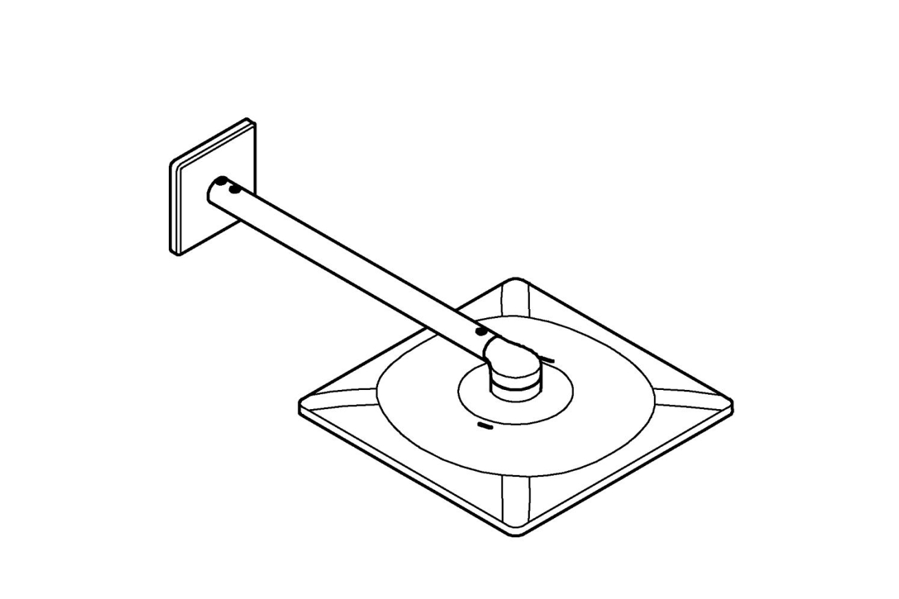 Верхний душ GROHE Rainshower SmartActive 310 Cube, 2 режима, 430 мм, теплый закат матовый (26479DL0)