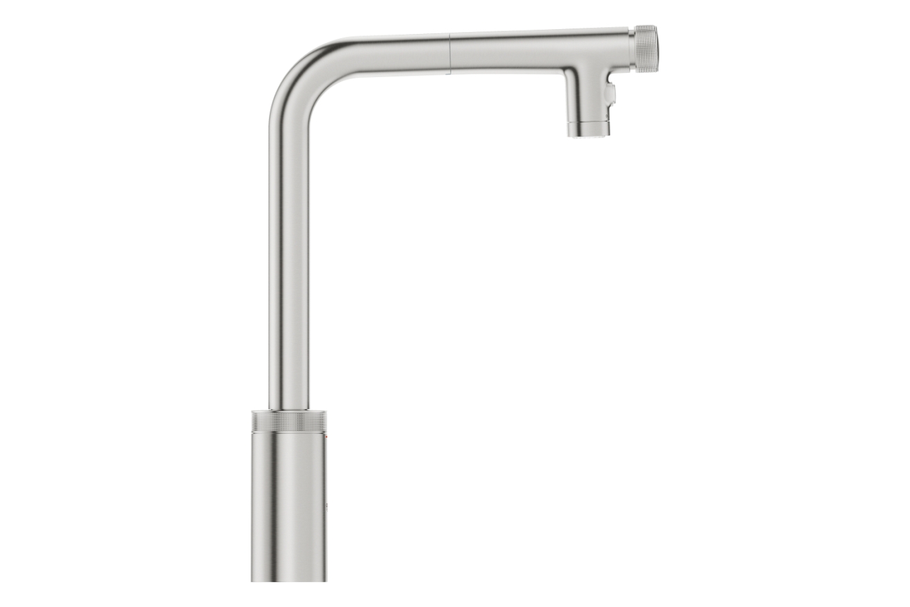 Смеситель для кухни GROHE Minta SmartControl с вытяжным изливом 2jet, суперсталь (31889DC0)