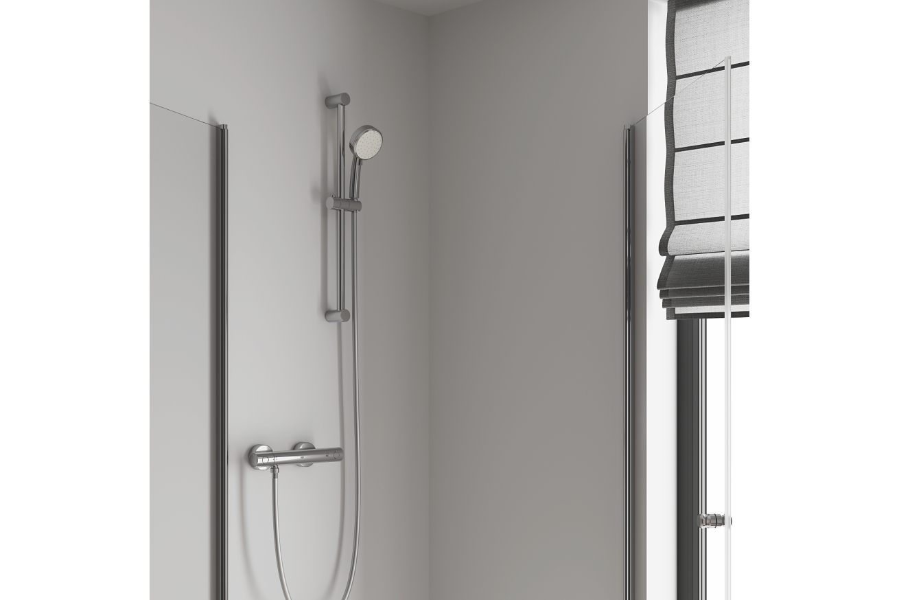 Термостат для душа GROHE Grohtherm 800 Cosmopolitan с душевым гарнитуром, хром (34768000)