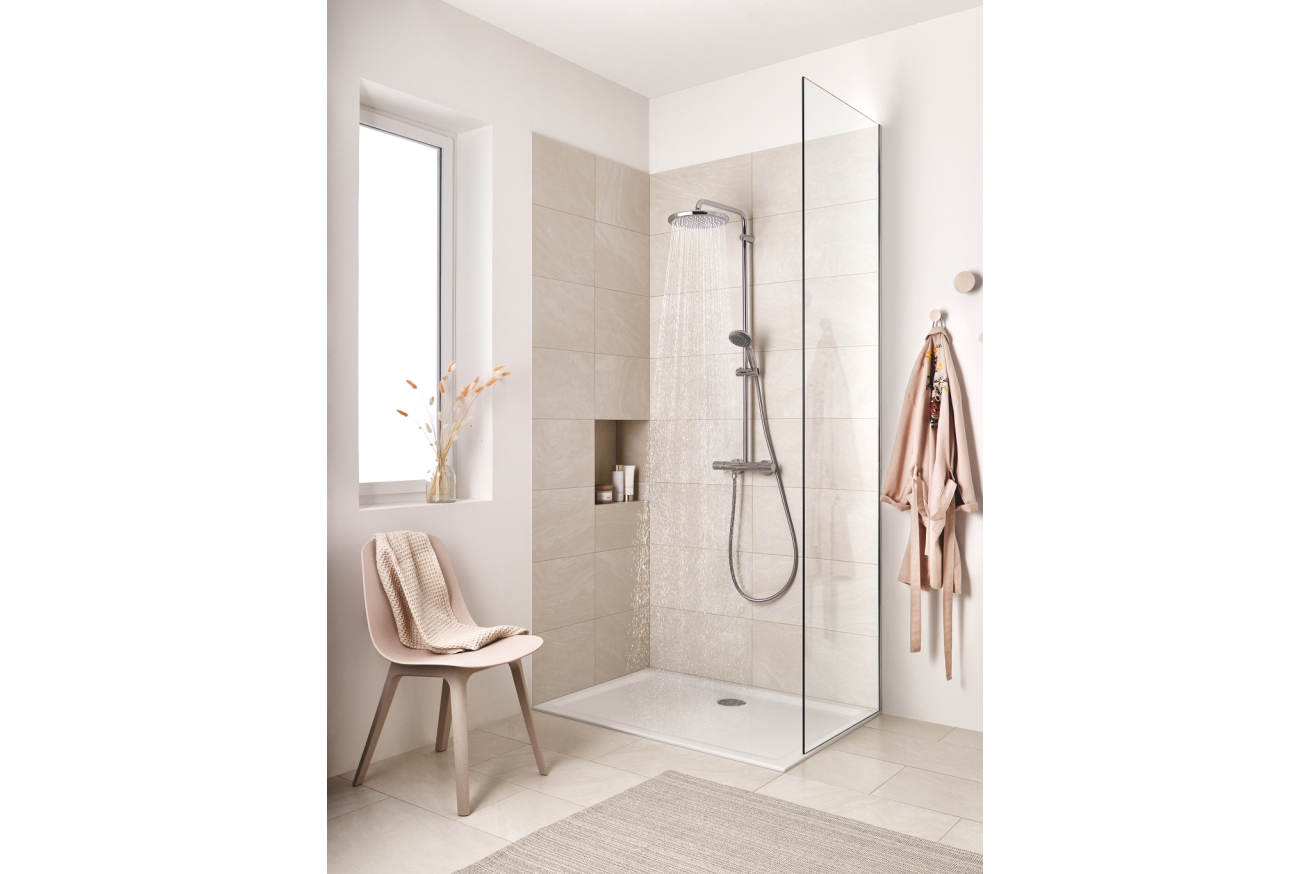 Душевая система GROHE Vitalio Start System 250 с термостатом для душа, хром (26677000)