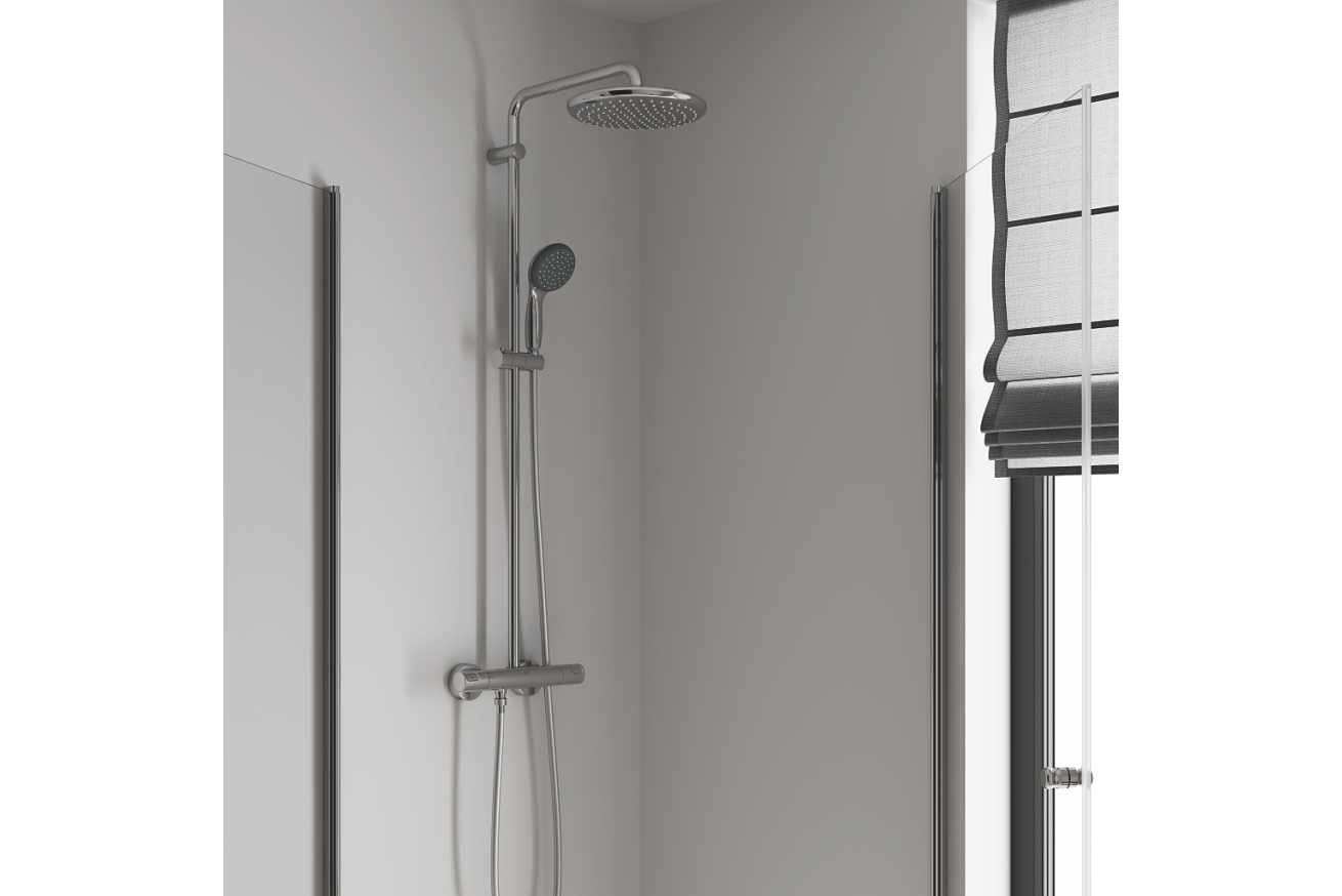 Душевая система GROHE Vitalio Start System 250 с термостатом для душа, хром (26677000)