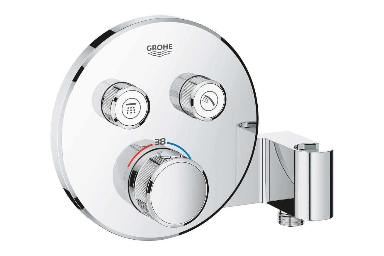 Внешняя часть термостата для ванны и душа GROHE Grohtherm SmartControl на 2 потребителя, хром (29120000)