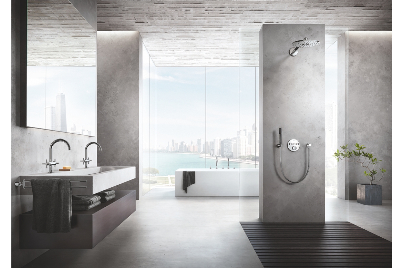 Внешняя часть термостата для ванны и душа GROHE Grohtherm SmartControl на 3 потребителя, хром (29121000)