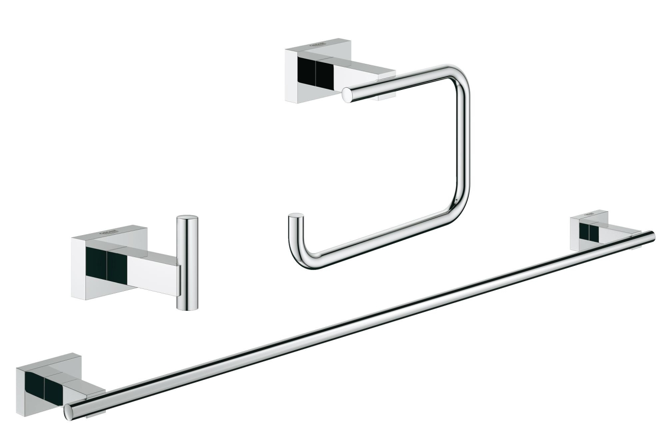 Набор аксессуаров GROHE Essentials Cube (3 предмета), хром (40777001)