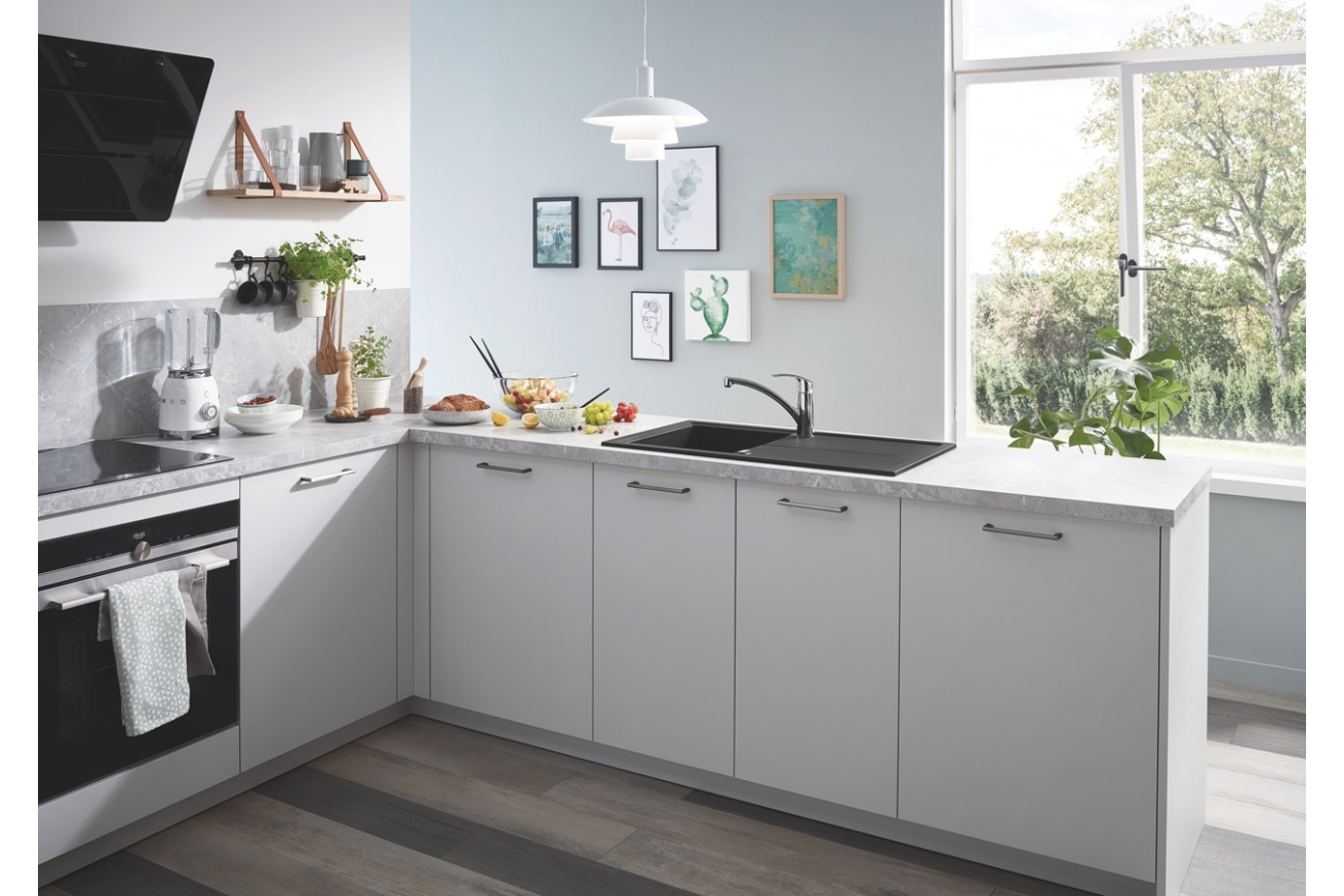Мойка GROHE K400, 860 x 500 мм, черный гранит (31640AP0)