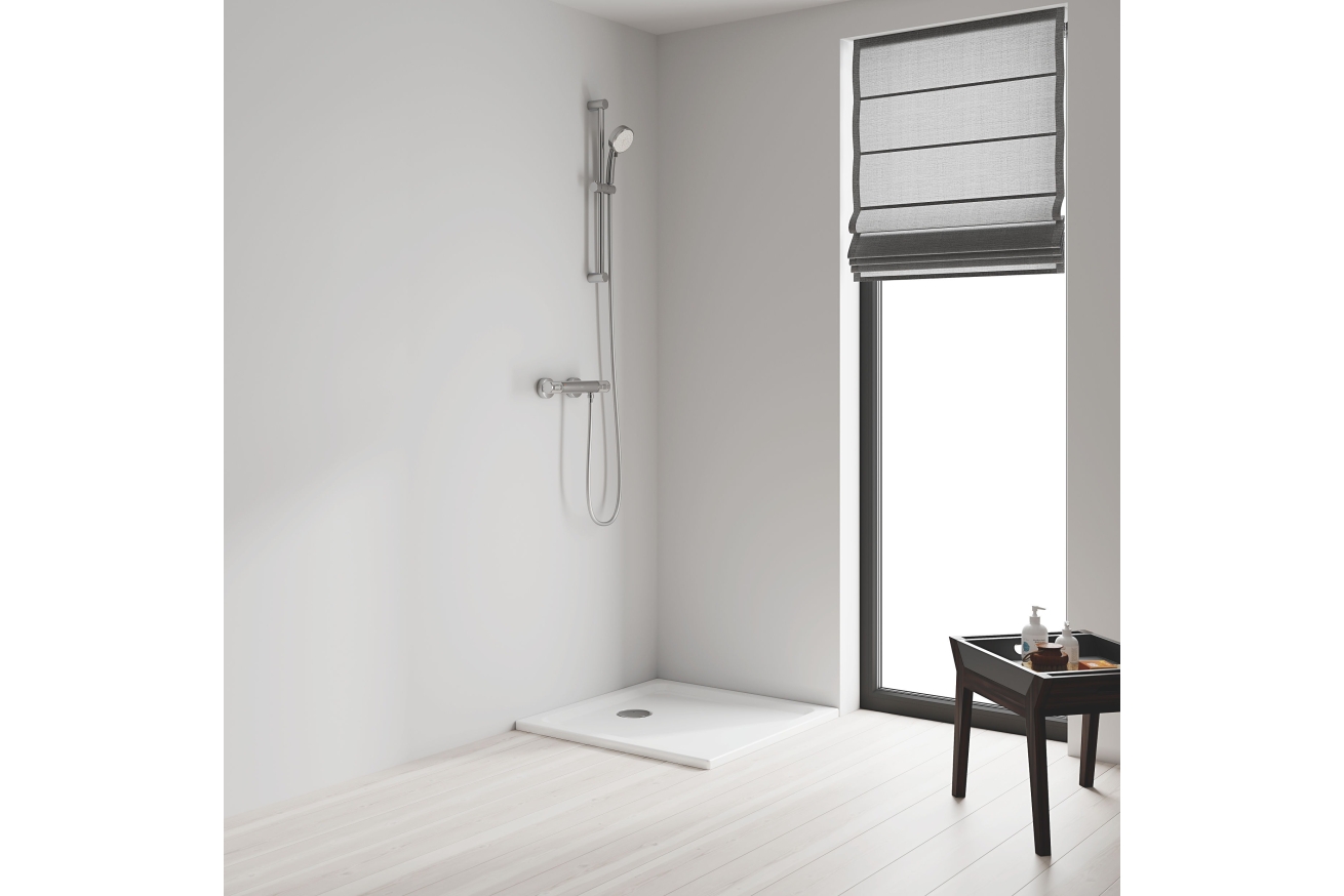 Душевой гарнитур GROHE Tempesta Cosmopolitan 100, 4 режима струи, душевая штанга 600 мм, 9,5 л/мин, хром (27787002)
