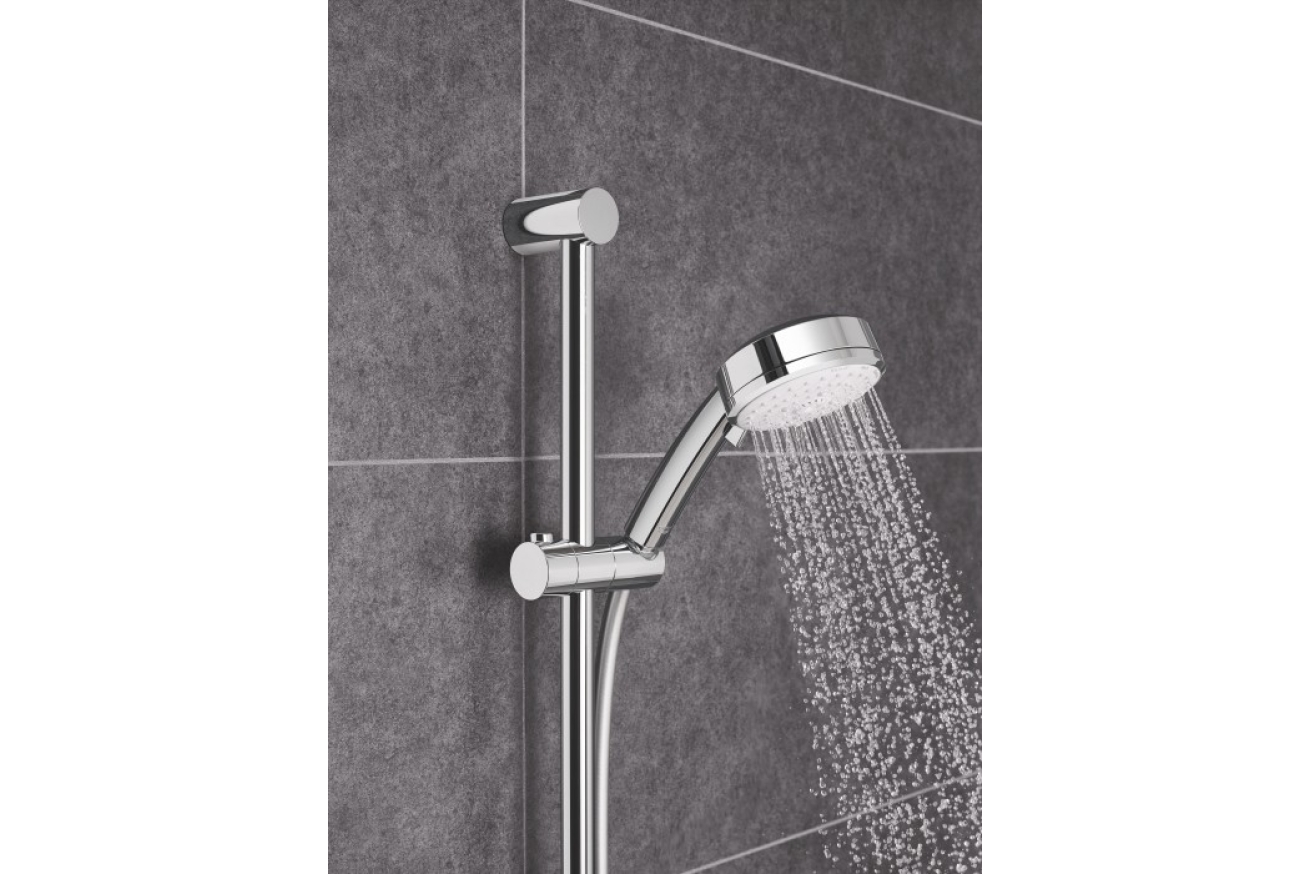 Душевой гарнитур GROHE Tempesta Cosmopolitan 100, 4 режима струи, душевая штанга 600 мм, 9,5 л/мин, хром (27787002)