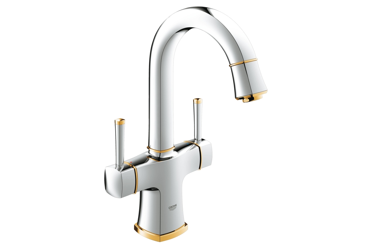 Смеситель для раковины GROHE Grandera, L-size, хром/золото (21107IG0)