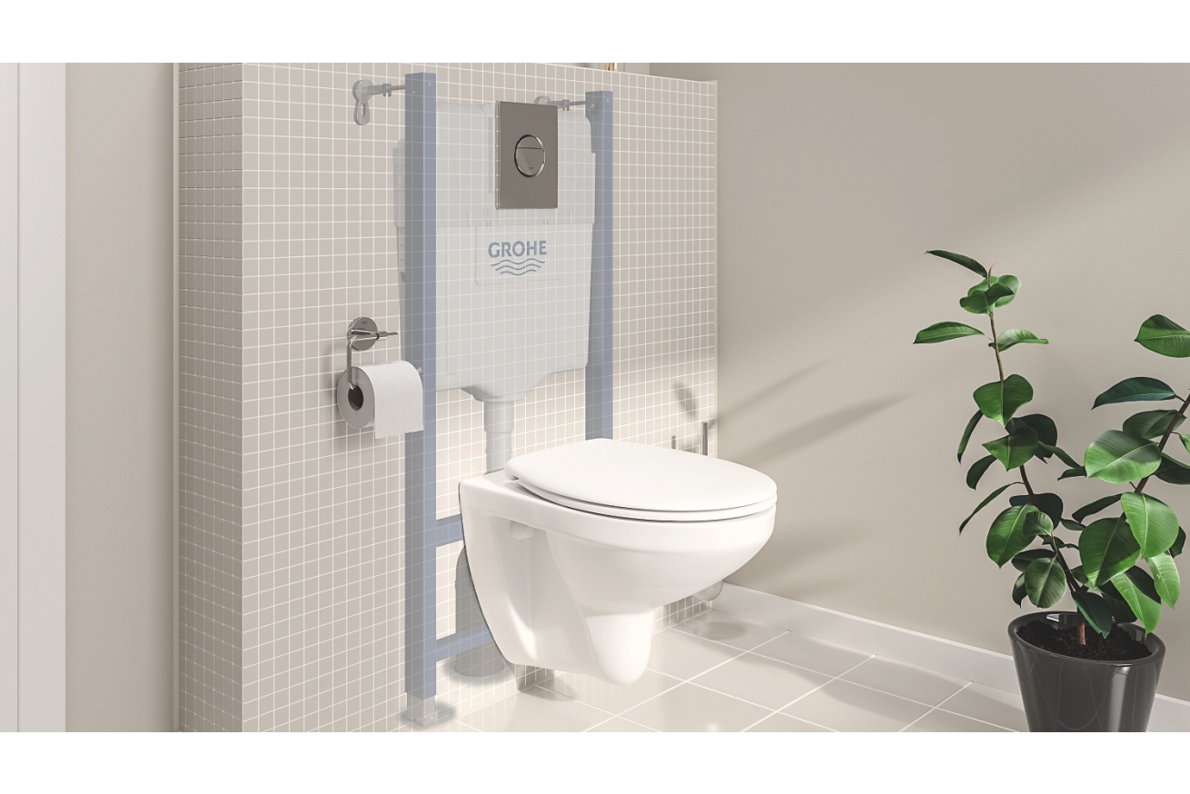 Комплект инсталляции GROHE Solido 4 в 1 с подвесным унитазом и сиденьем (39498000)