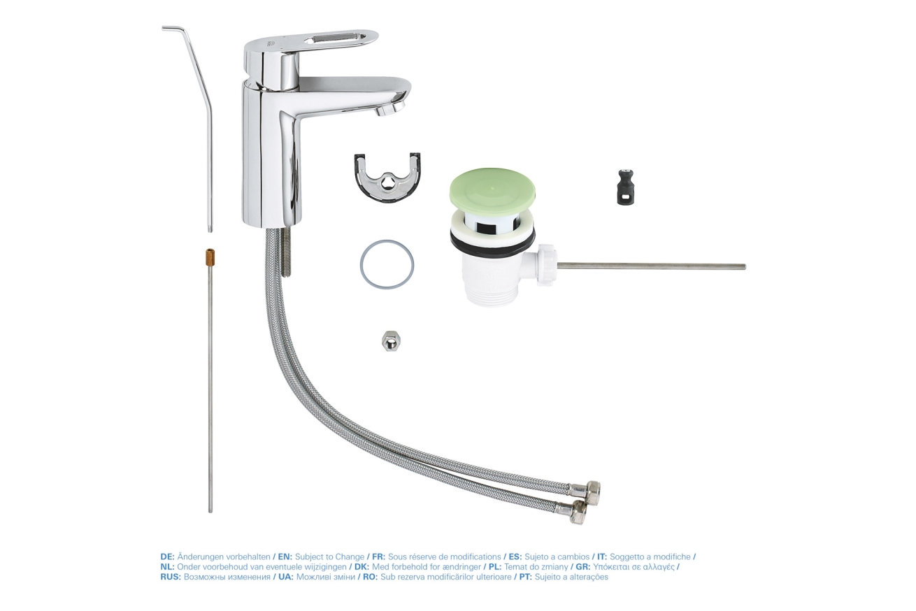 Смеситель для раковины GROHE Start Loop с донным клапаном, хром (23349000)
