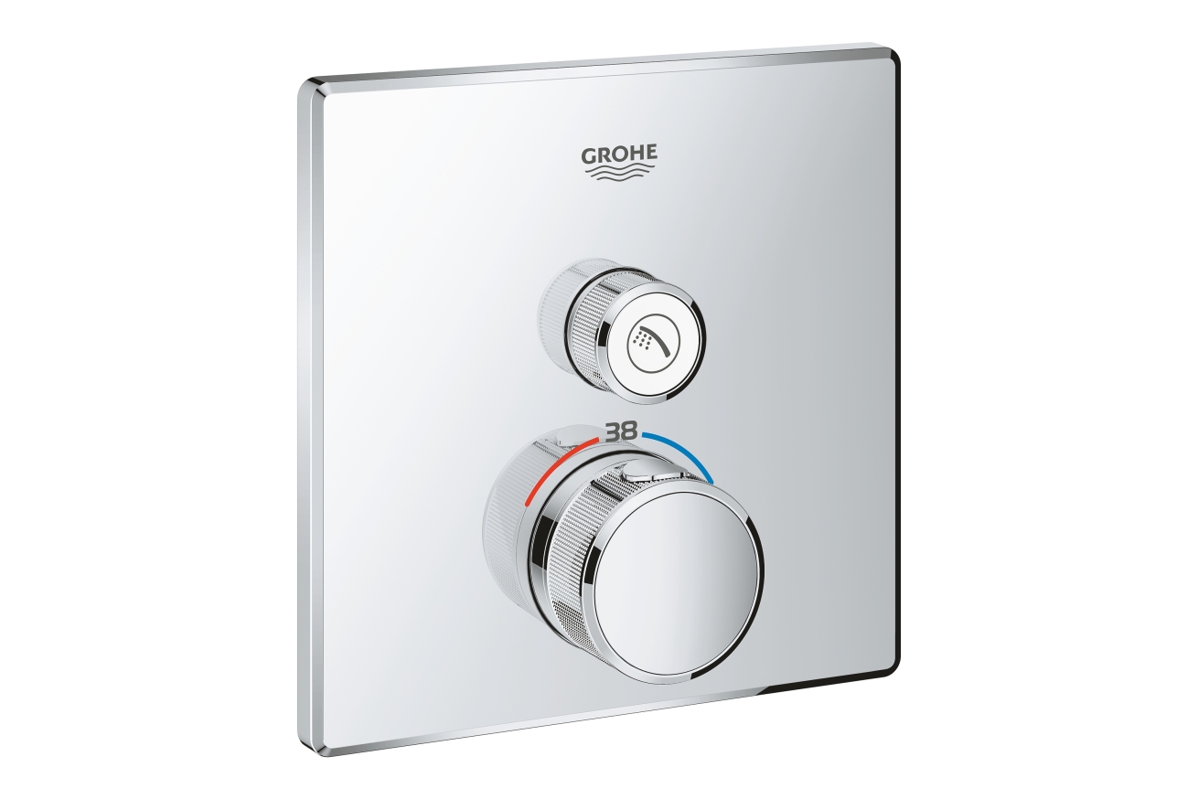 Внешняя часть термостата для душа GROHE Grohtherm SmartControl на 1 потребителя, хром (29123000)